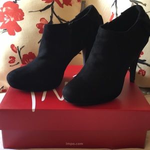Impo Black Faux Suede Bootie